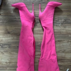 2 for $20 deal !Hot Pink Thigh High Heel Boots
